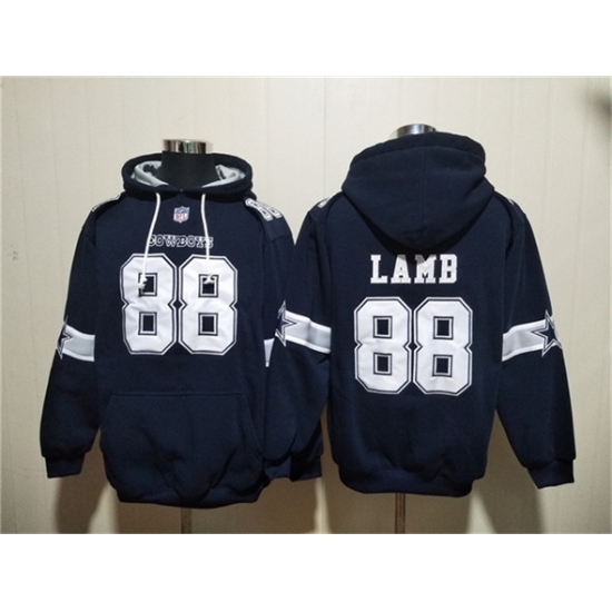 Men's Dallas Cowboys #88 CeeDee Lamb Navy Ageless Must-Have Lace-Up Pullover Hoodie - Ujersey