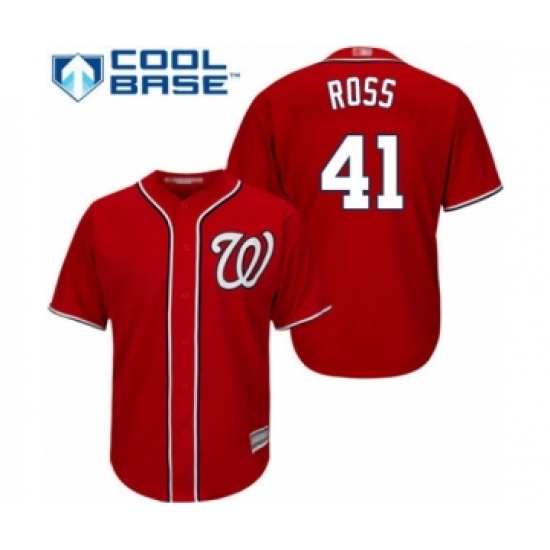 Youth Washington Nationals #41 Joe Ross Authentic Red Alternate 1 Cool Base Baseball Player Jersey - Ujersey