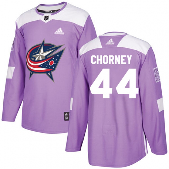 Youth Adidas Columbus Blue Jackets #44 Taylor Chorney Authentic Purple Fights Cancer Practice NHL Jersey - Ujersey