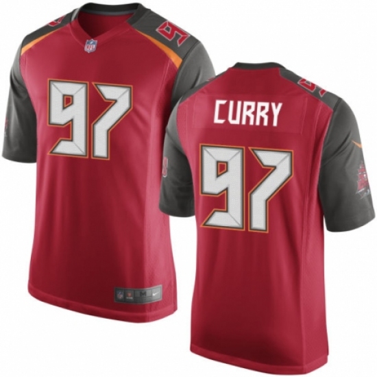 Men's Nike Tampa Bay Buccaneers #97 Vinny Curry Game Red Team Color NFL Jersey - Ujersey