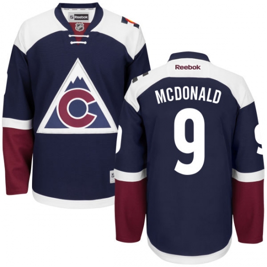 Women's Reebok Colorado Avalanche #9 Lanny McDonald Authentic Blue Third NHL Jersey - Ujersey