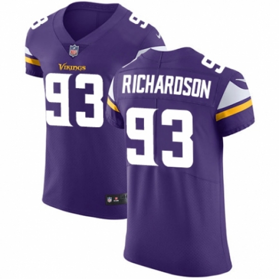 Men's Nike Minnesota Vikings #93 Sheldon Richardson Purple Team Color Vapor Untouchable Elite Player NFL Jersey - Ujersey