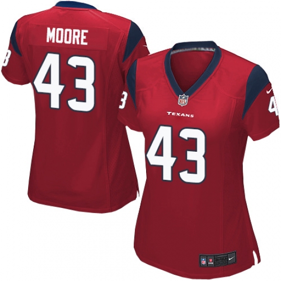 Women's Nike Houston Texans #43 Corey Moore Game Red Alternate NFL Jersey - Ujersey