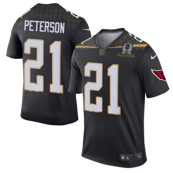 Men's Nike Arizona Cardinals #21 Patrick Peterson Elite Black Team Irvin 2016 Pro Bowl NFL Jersey - Ujersey