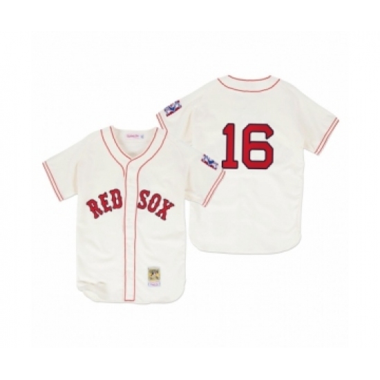 Men's Boston Red Sox #16 Andrew Benintendi Cream 1939 Authentic Home Jersey - Ujersey