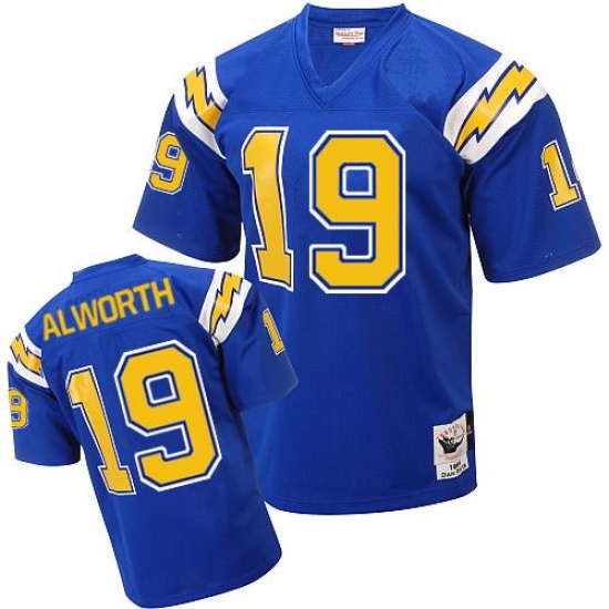 Mitchell And Ness Los Angeles Chargers #19 Lance Alworth Authentic Electric Blue 1984 Throwback NFL Jersey - Ujersey