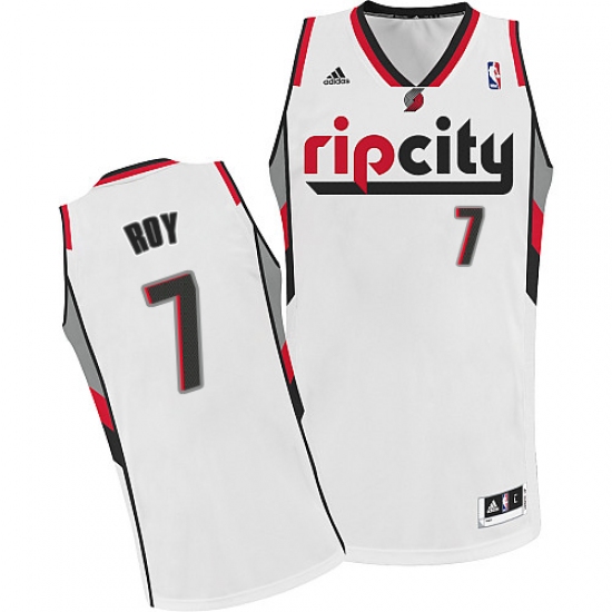 Men's Adidas Portland Trail Blazers #7 Brandon Roy Swingman White Throwback NBA Jersey - Ujersey