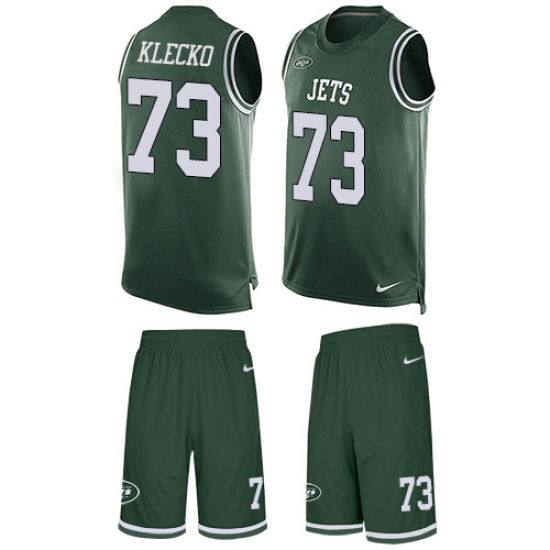 Men's Nike New York Jets #73 Joe Klecko Limited Green Tank Top Suit NFL Jersey - Ujersey