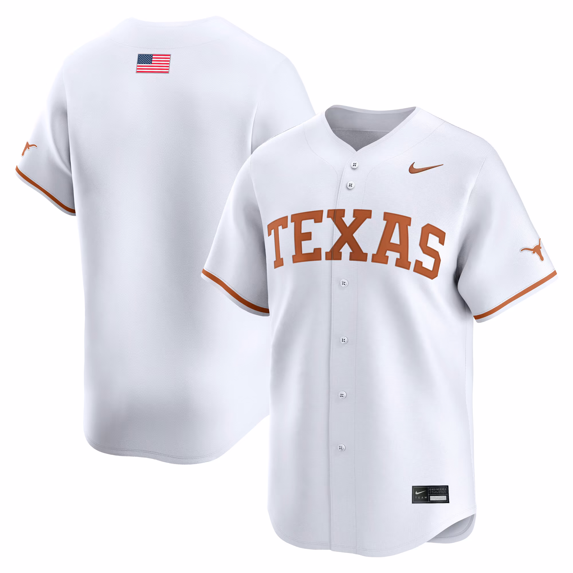 Men's Nike White Texas Longhorns Baseball Limited Jersey - Ujersey