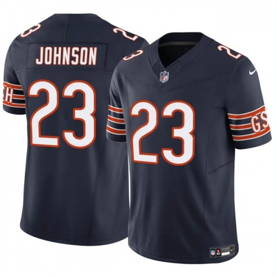 Men's Chicago Bears #23 Roschon Johnson Navy 2023 F.U.S.E. Vapor Stitched Football Jersey - Ujersey