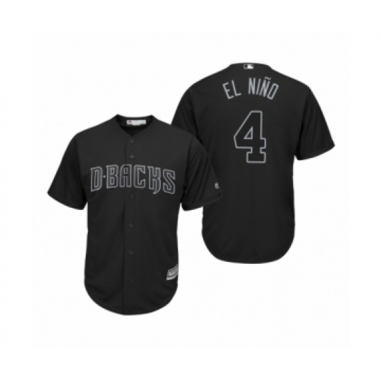 Men's Arizona Diamondbacks #4 Ketel Marte El Nino Black 2019 Players Weekend Replica Jersey - Ujersey