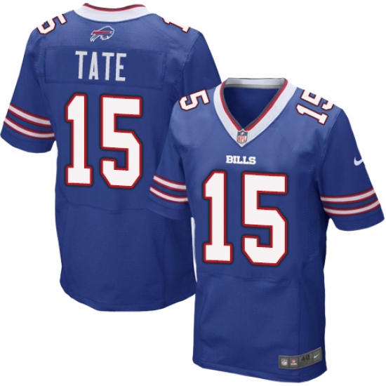 Men's Nike Buffalo Bills #15 Brandon Tate Elite Royal Blue Team Color NFL Jersey - Ujersey