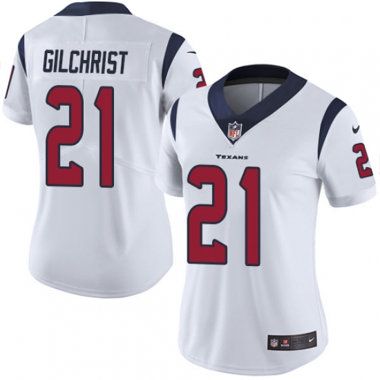 Women's Nike Houston Texans #21 Marcus Gilchrist White Vapor Untouchable Elite Player NFL Jersey - Ujersey