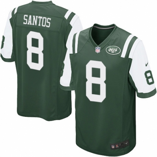 Men's Nike New York Jets #8 Cairo Santos Game Green Team Color NFL Jersey - Ujersey