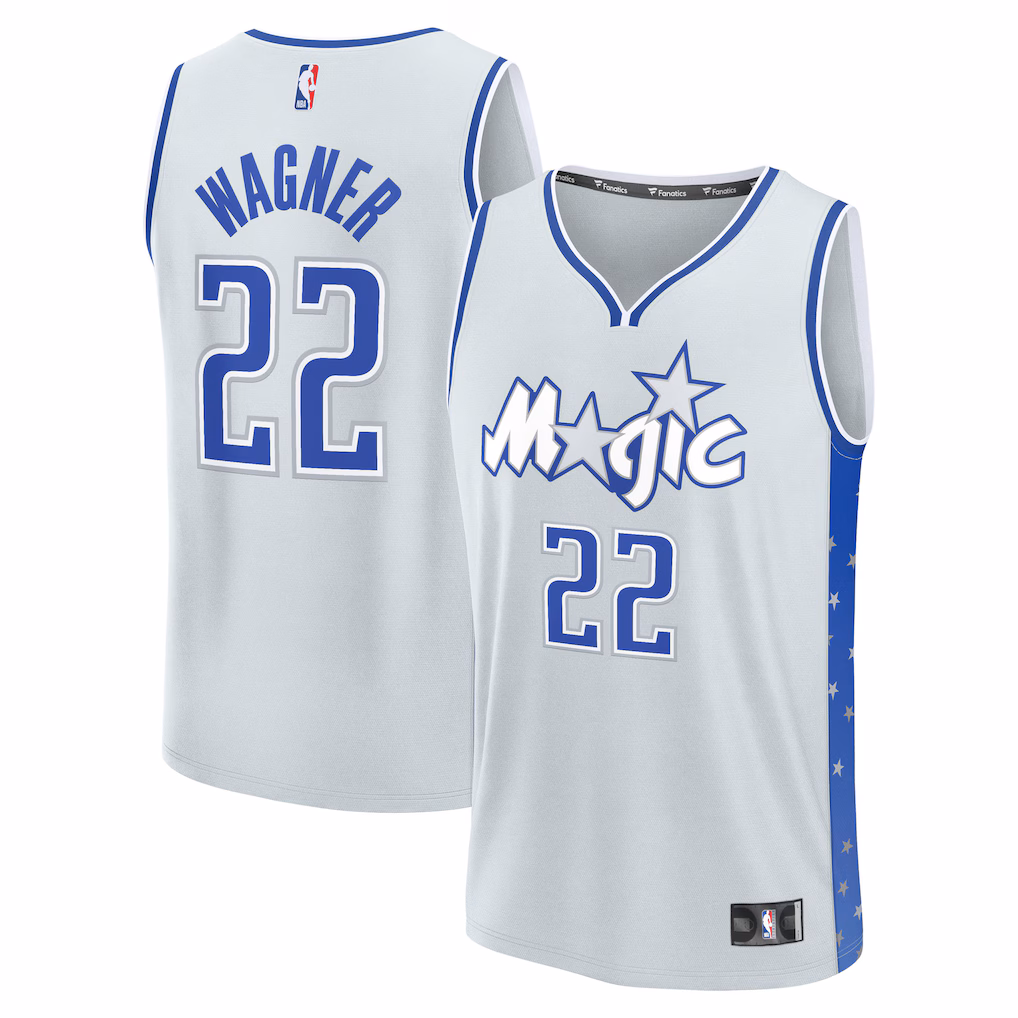 Youth Orlando Magic Franz Wagner Fanatics Silver 2025/26 City Edition Fast Break Jersey - ujerseystore