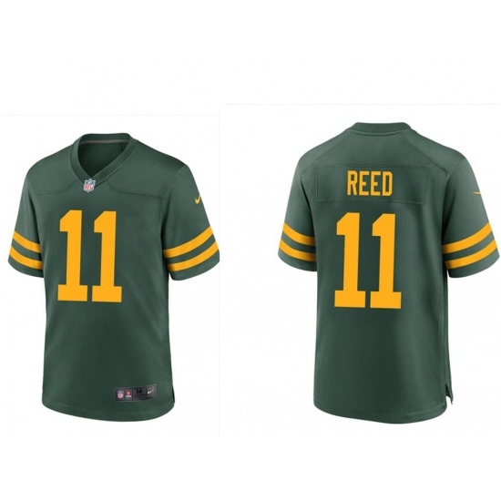 Men's Green Bay Packers #11 Jayden Reed Green Stitched Game Jersey - Ujersey