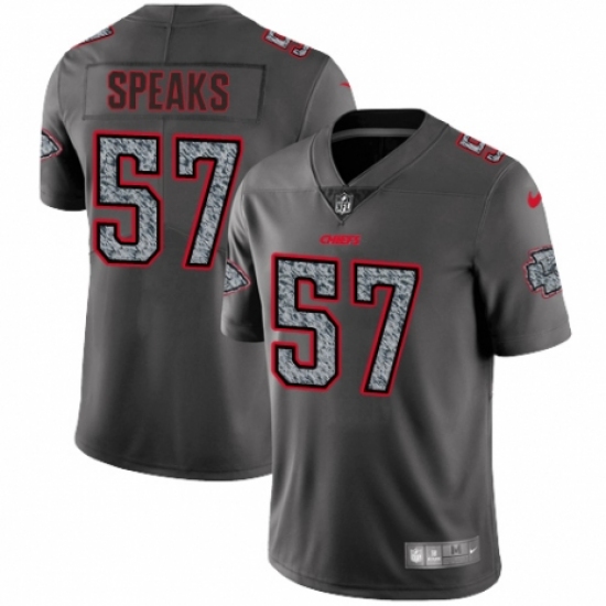 Youth Nike Kansas City Chiefs #57 Breeland Speaks Gray Static Vapor Untouchable Limited NFL Jersey - Ujersey