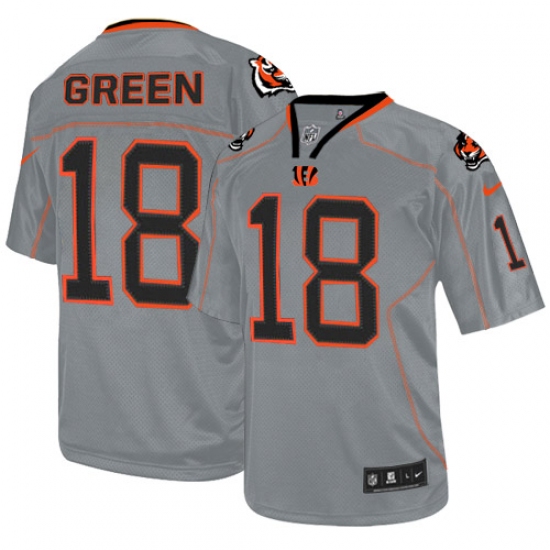 Youth Nike Cincinnati Bengals #18 A.J. Green Elite Lights Out Grey NFL Jersey