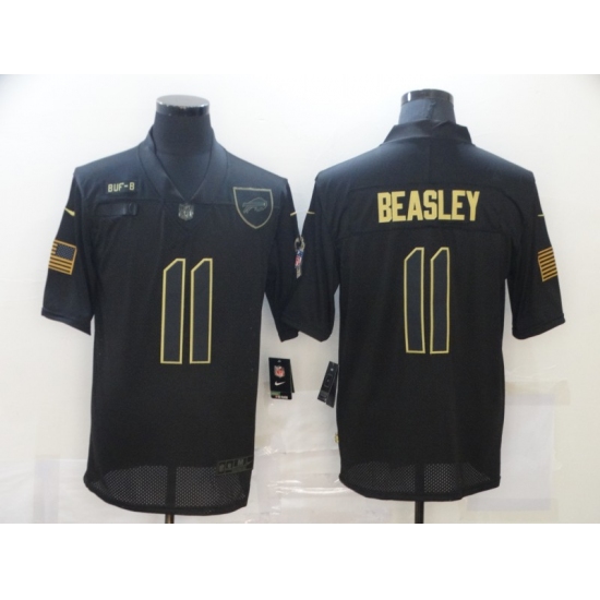 Men's Buffalo Bills #11 Cole Beasley Black Nike 2020 Salute To Service Limited Jersey - Ujersey