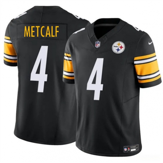 Men's Pittsburgh Steelers #4 DK Metcalf Black 2024 F.U.S.E. Vapor Untouchable Limited Football Stitched Jersey - Ujersey