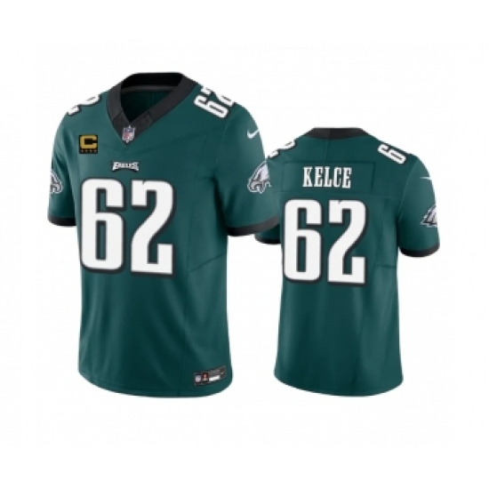 Men's Nike Philadelphia Eagles #62 Jason Kelce Green 2023 F.U.S.E. 4-Star C Vapor Untouchable Limited Football Stitched Jersey