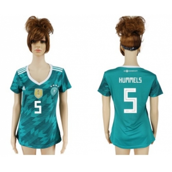 Women's Germany #5 Hummels Away Soccer Country Jersey