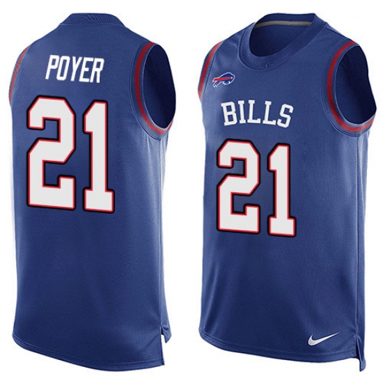 Men's Nike Buffalo Bills #21 Jordan Poyer Limited Royal Blue Player Name & Number Tank Top NFL Jersey - Ujersey