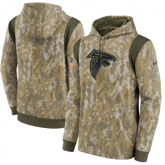 Men's Atlanta Falcons Nike Camo 2021 Salute To Service Performance Pullover Hoodie - Ujersey