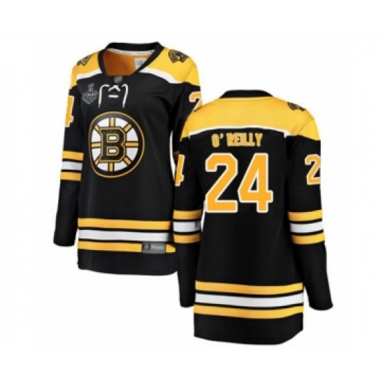 Women's Boston Bruins #24 Terry O'Reilly Authentic Black Home Fanatics Branded Breakaway 2019 Stanley Cup Final Bound Hockey Jersey - Ujersey