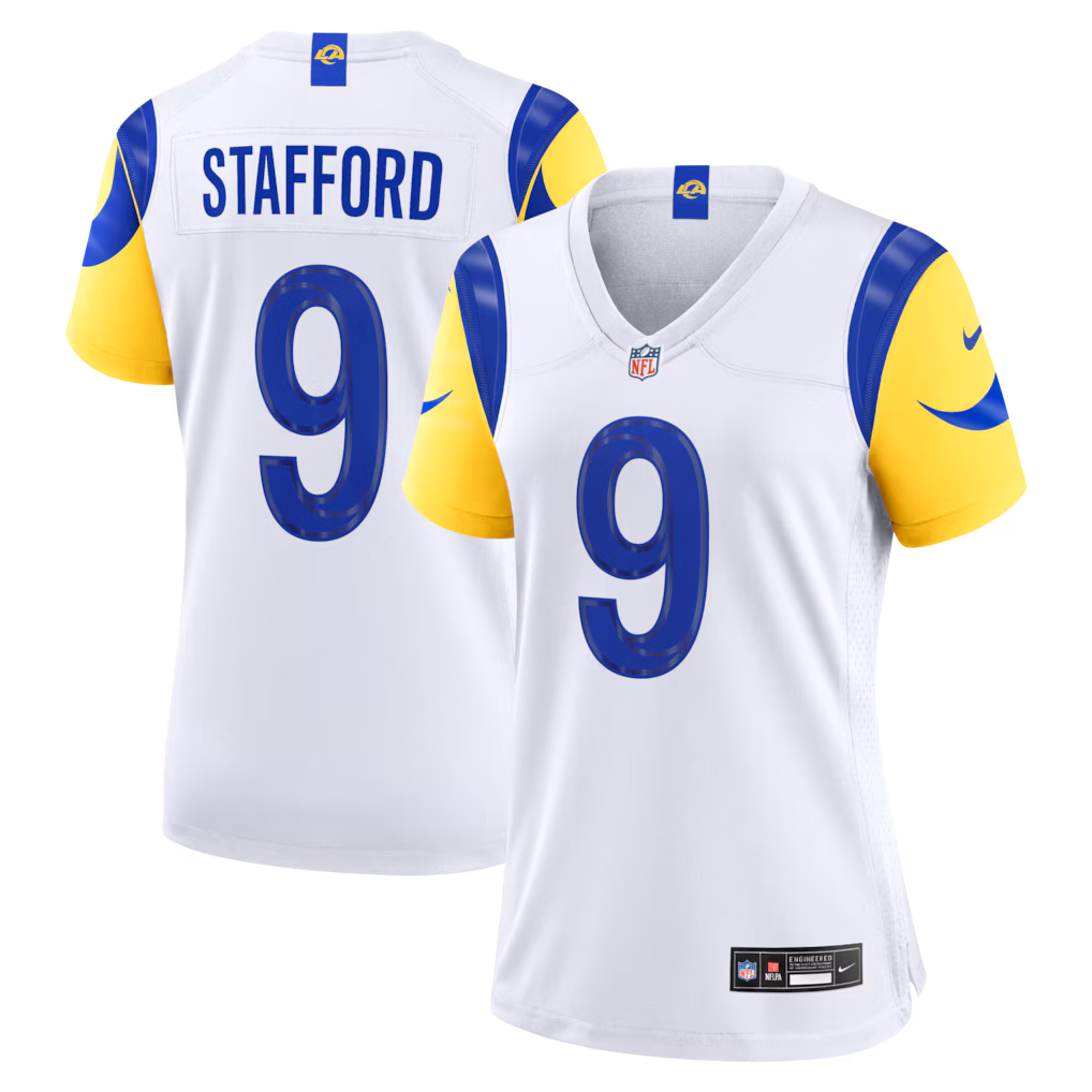Women's Los Angeles Rams Matthew Stafford Nike White Game Jersey