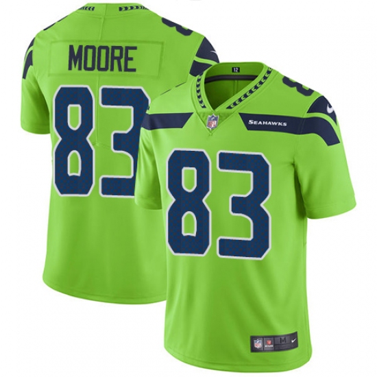 Men's Nike Seattle Seahawks #83 David Moore Limited Green Rush Vapor Untouchable NFL Jersey - Ujersey