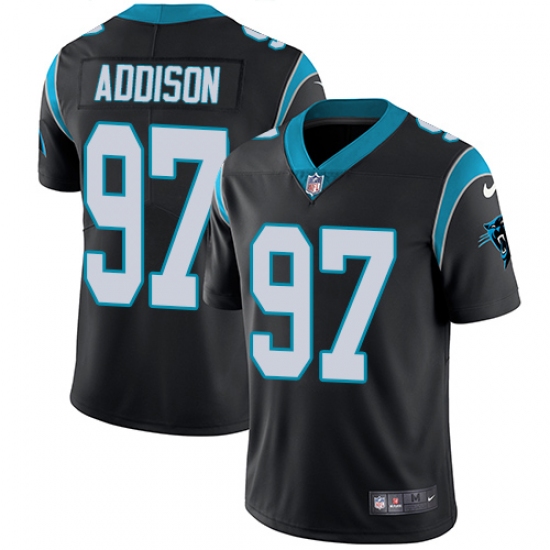 Men's Nike Carolina Panthers #97 Mario Addison Black Team Color Vapor Untouchable Limited Player NFL Jersey