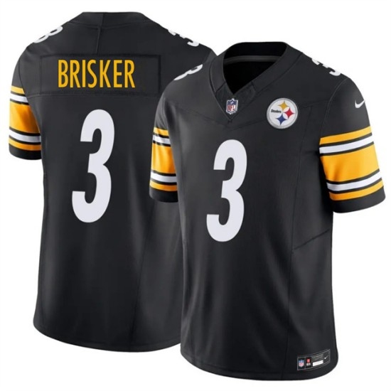 Men's Pittsburgh Steelers #3 Jaquan Brisker Black 2025 F.U.S.E. Vapor Limited Stitched Football Jersey - Ujersey