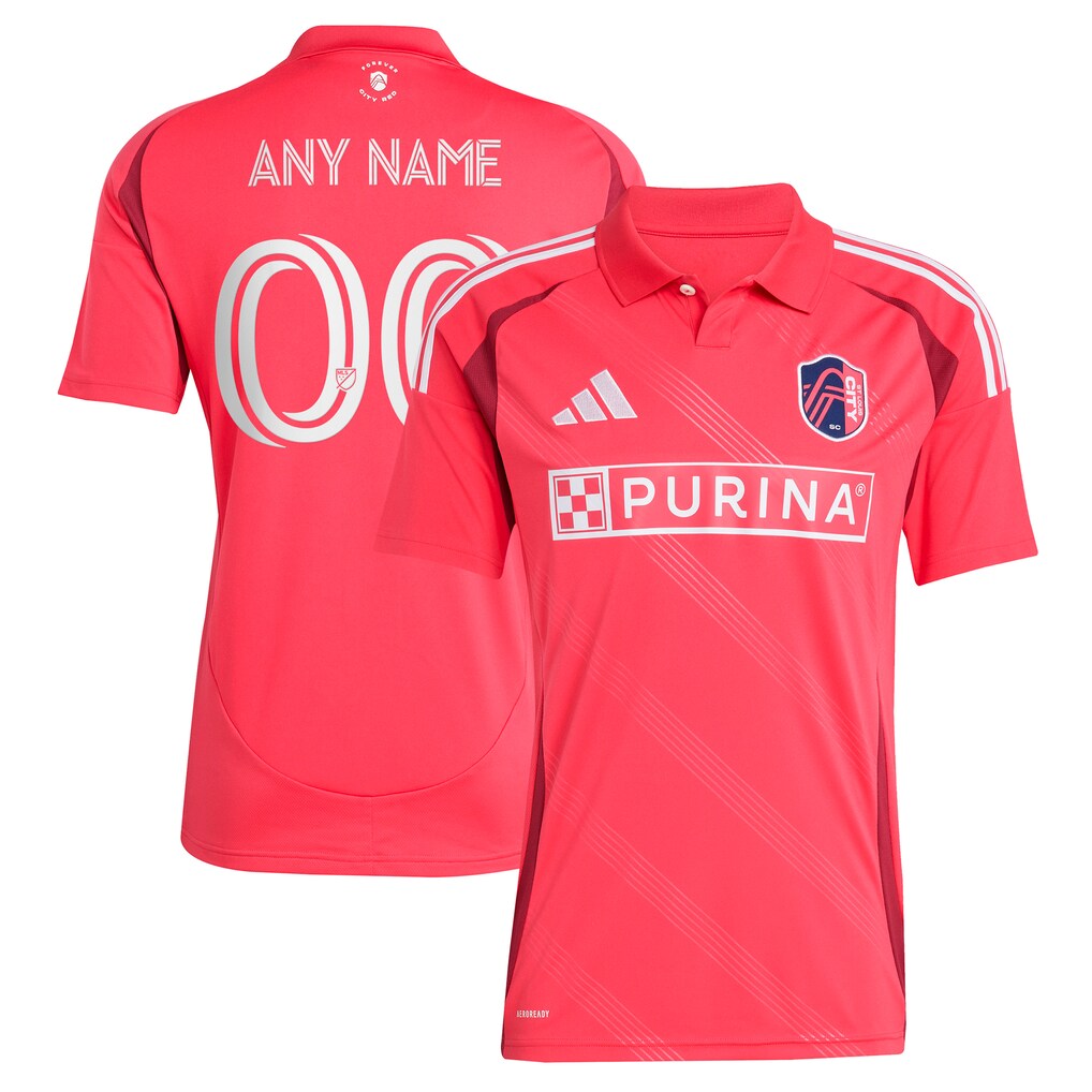 Men's St. Louis City SC adidas Red 2025 Forever CITY Red Replica Custom Jersey - Ujersey