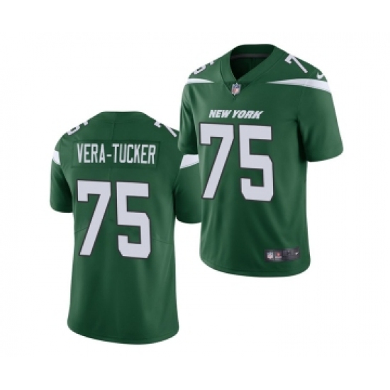 Men's New York Jets #75 Alijah Vera-Tucker Green Vapor Untouchable Limited Stitched Jersey - Ujersey