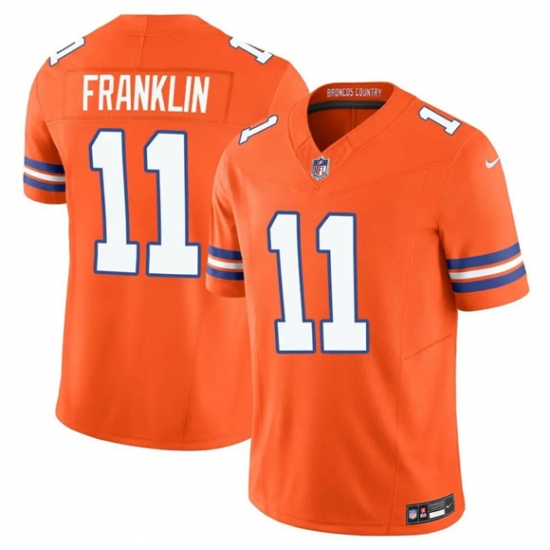 Men's Denver Broncos #11 Troy Franklin Orange F.U.S.E. Mile High Collection 1977 Throwback Vapor Limited Football Stitched Jersey - Ujersey