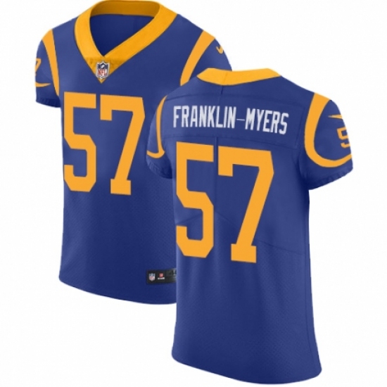 Men's Nike Los Angeles Rams #57 John Franklin-Myers Royal Blue Alternate Vapor Untouchable Elite Player NFL Jersey - Ujersey