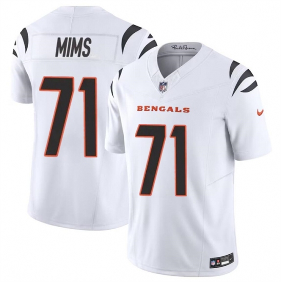 Men's Cincinnati Bengals #71 Amarius Mims White 2024 Draft F.U.S.E Vapor Untouchable Limited Football Stitched Jersey - Ujersey