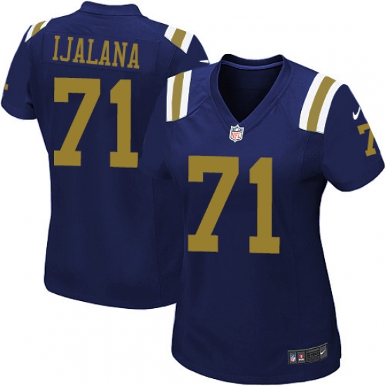 Women's Nike New York Jets #71 Ben Ijalana Limited Navy Blue Alternate NFL Jersey - Ujersey