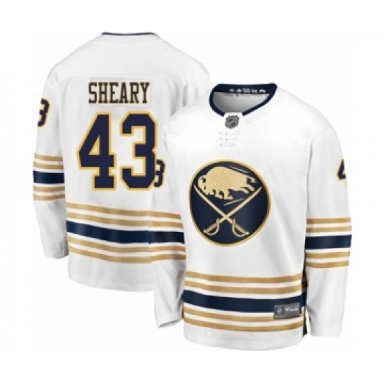 Youth Buffalo Sabres #43 Conor Sheary Fanatics Branded White 50th Season Breakaway Hockey Jersey - Ujersey