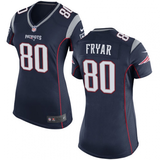 Women's Nike New England Patriots #80 Irving Fryar Game Navy Blue Team Color NFL Jersey - Ujersey