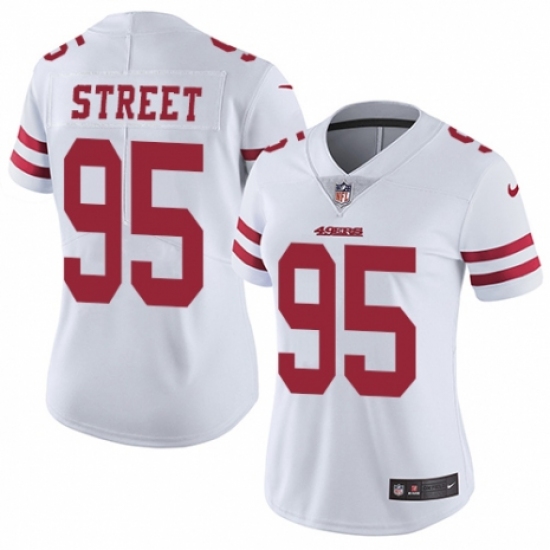 Women's Nike San Francisco 49ers #95 Kentavius Street White Vapor Untouchable Limited Player NFL Jersey - Ujersey