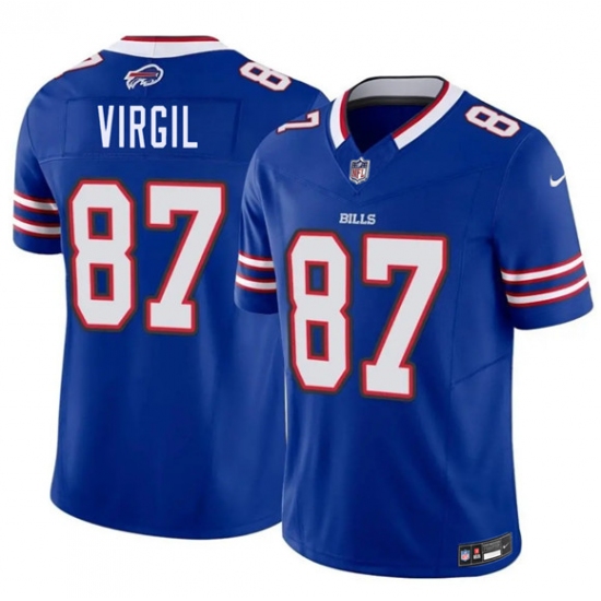 Men's Buffalo Bills #87 Jalen Virgil Blue 2026 Draft F.U.S.E. Vapor Untouchable Limited Football Stitched Jersey - Ujersey