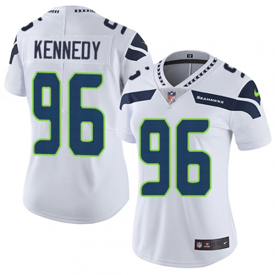 Women's Nike Seattle Seahawks #96 Cortez Kennedy White Vapor Untouchable Limited Player NFL Jersey - Ujersey