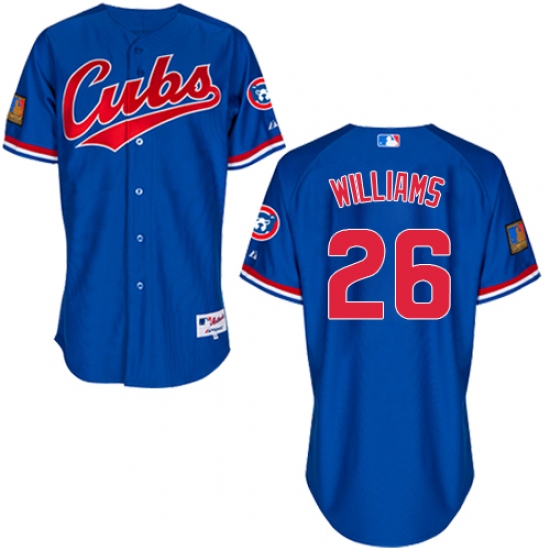Men's Majestic Chicago Cubs #26 Billy Williams Authentic Royal Blue 1994 Turn Back The Clock MLB Jersey - Ujersey