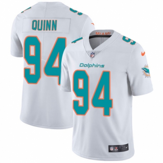 Men's Nike Miami Dolphins #94 Robert Quinn White Vapor Untouchable Limited Player NFL Jersey - Ujersey