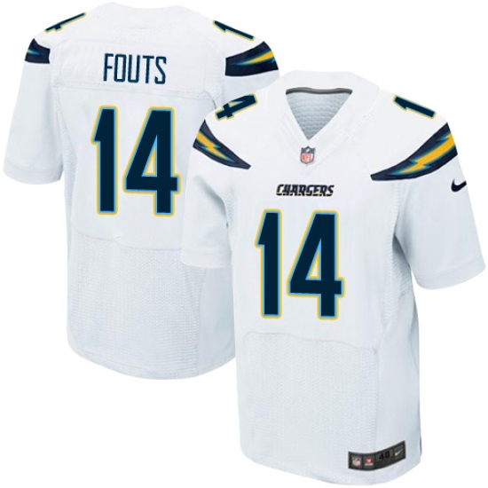 Men's Nike Los Angeles Chargers #14 Dan Fouts Elite White NFL Jersey - Ujersey