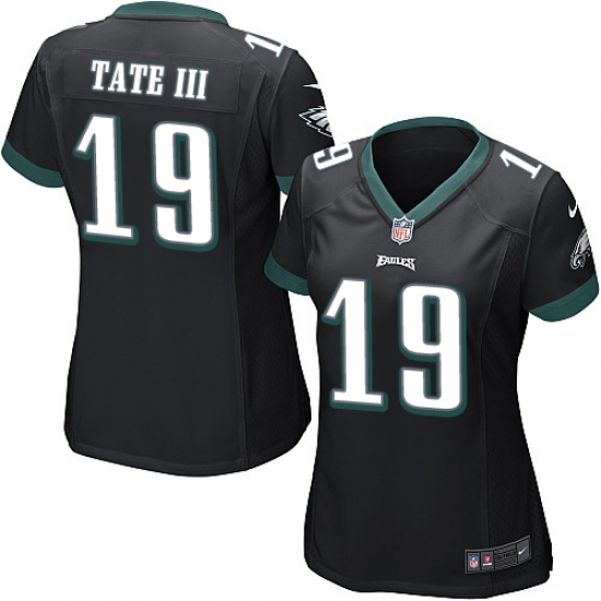 Women's Nike Philadelphia Eagles #19 Golden Tate III Game Black Alternate NFL Jersey - Ujersey