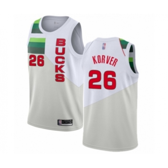 Youth Milwaukee Bucks #26 Kyle Korver White Swingman Jersey - Earned Edition - Ujersey