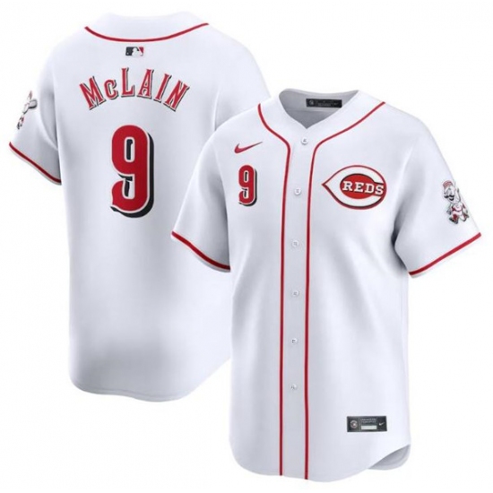 Men's Cincinnati Reds #9 Matt McLain White Home Limited Baseball Stitched Jersey - Ujersey